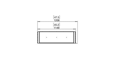 Ecosmart Fire Flex 42PN Peninsula Fireplace Insert - Black Finish / Black Burner - ESF.FX.42PN.B